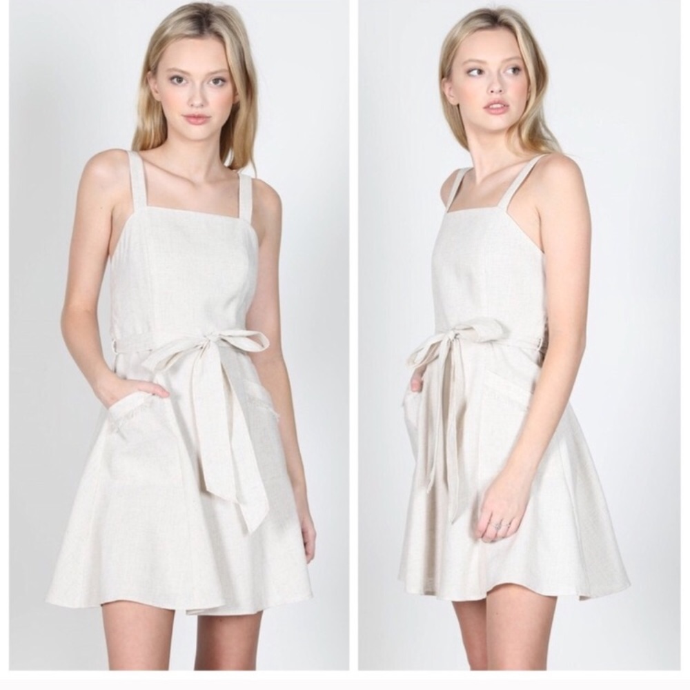 Host Pick! Oatmeal Tie Waist Dress!